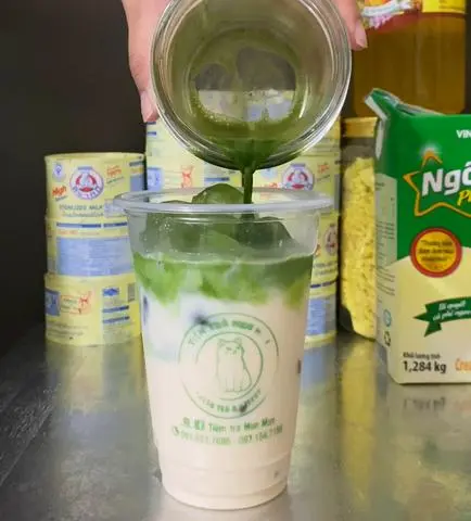 Hình ảnh Matcha Latte Sữa Gấu 