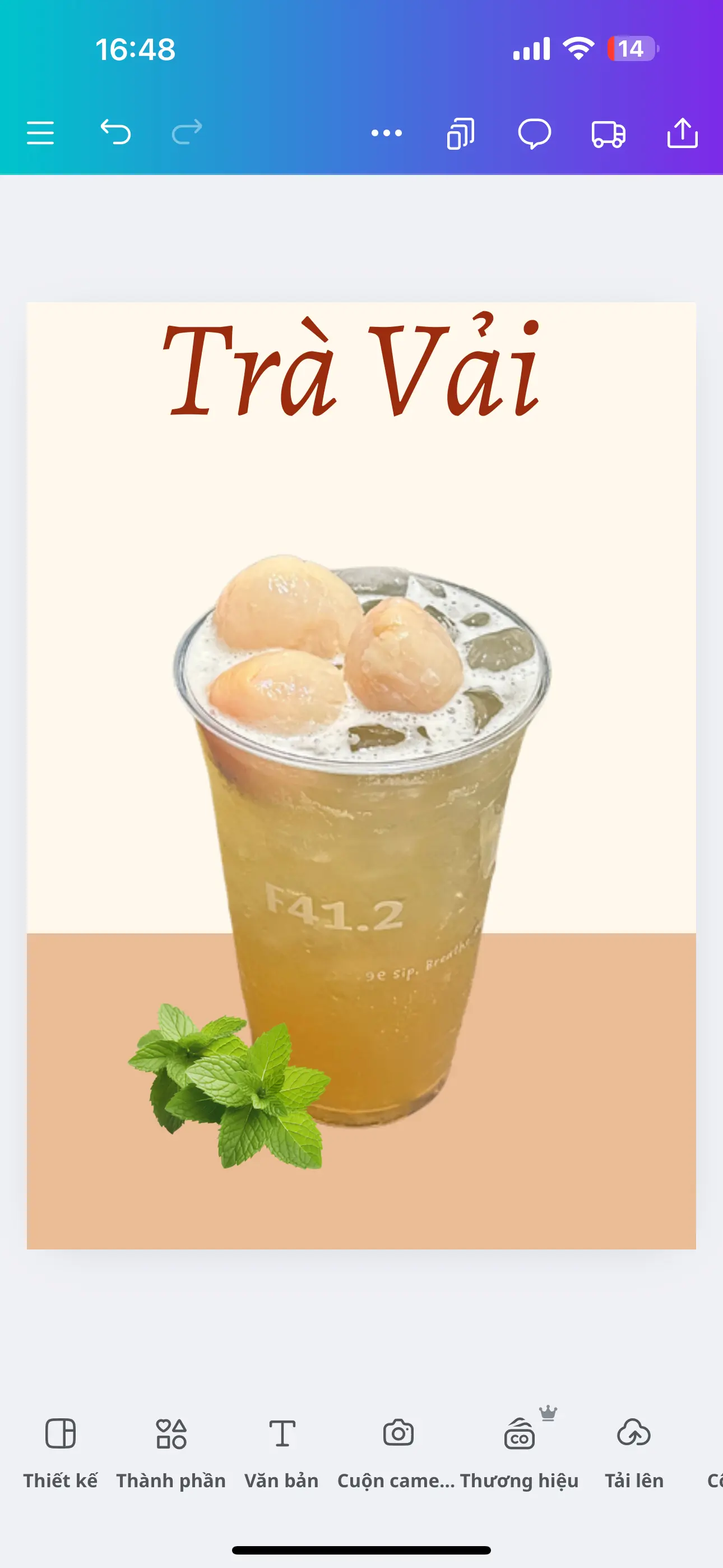 Hình ảnh Trà vải lài (size L)