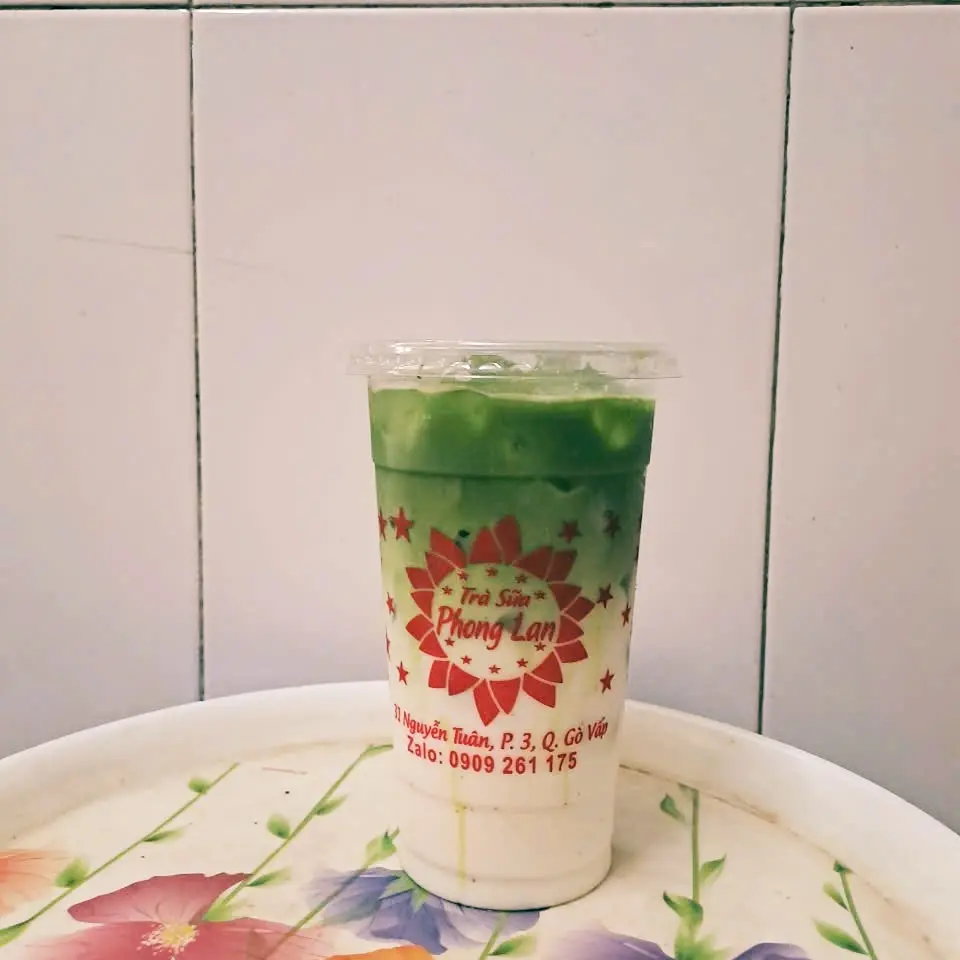 Hình ảnh lette matcha sữa gấu 
