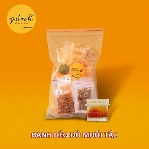 Hình ảnh Bánh dẻo đỏ muối tắc - không trộn sẵn