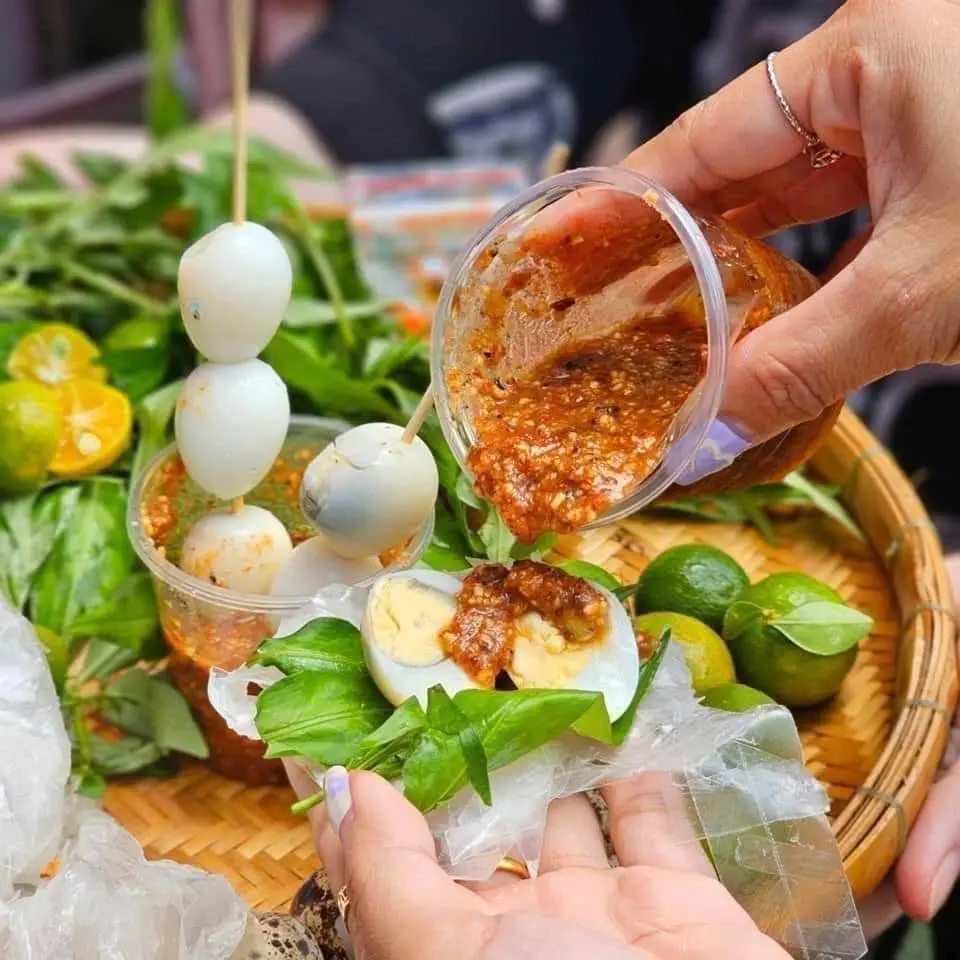 Hình ảnh bánh tráng chấm pà gánh ( nhỏ )