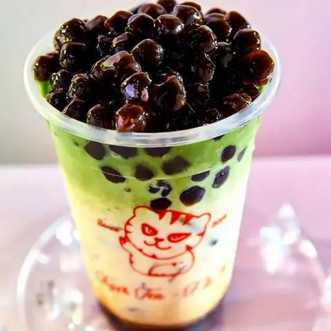 Hình ảnh Sữa chua matcha trân châu đường đen