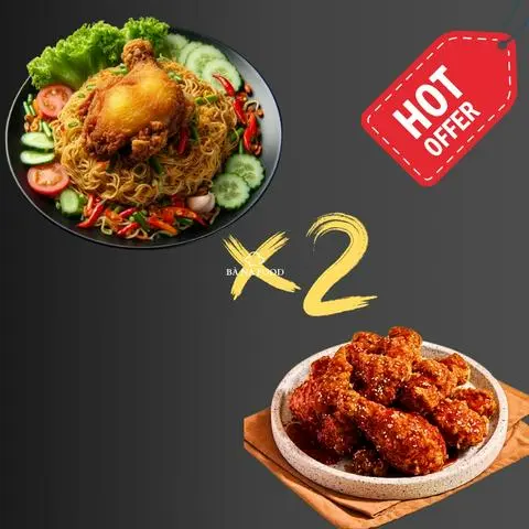 Hình ảnh Combo Mì trộn đùi gà mắm tỏi EXTRA