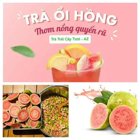 Hình ảnh Trà ổi hồng đác rim