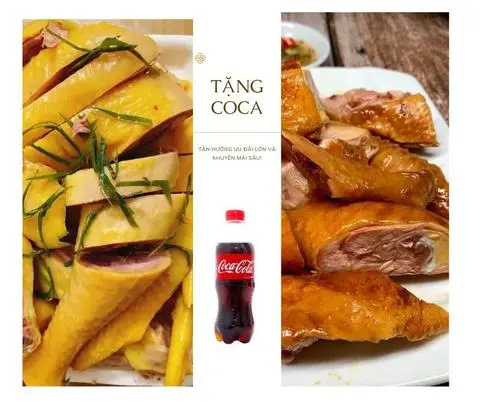 Hình ảnh Combo nửa gà ủ muối - nửa gà hun khói - kèm 1 coca