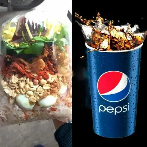 Hình ảnh Bánh tráng trộn - ly pepsi nhỏ