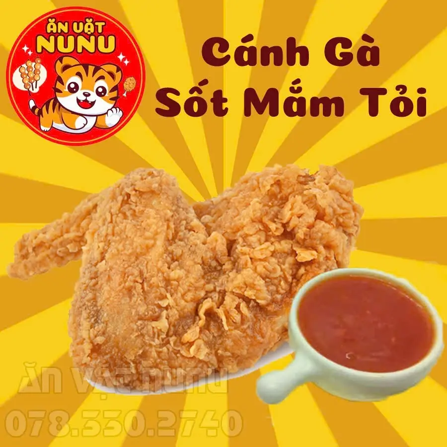 Hình ảnh Cánh Gà Rán Sốt Mắm Tỏi