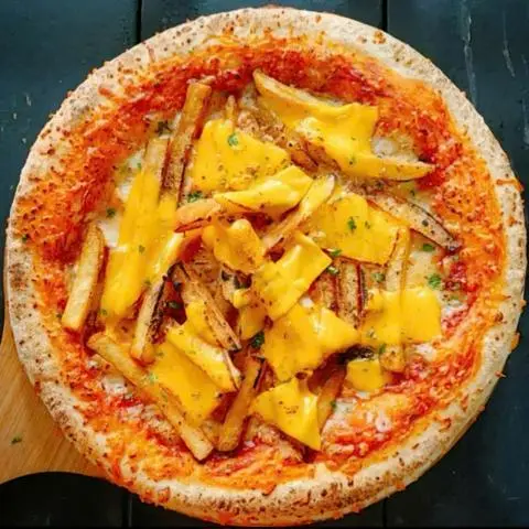 Hình ảnh French fries cheesy pizza