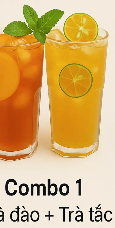 Hình ảnh Combo 1 (Trà Đào+ Trà Tắc) 