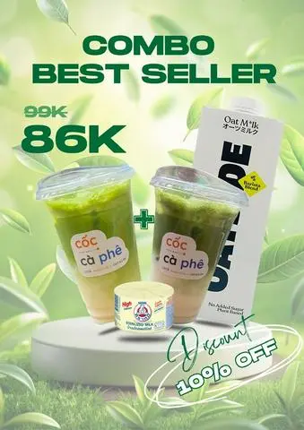 Hình ảnh Combo matcha sữa yến mạch - sữa gấu
