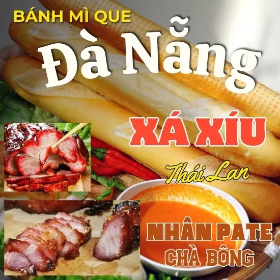 Hình ảnh 1 Bánh Mì Que Đà nẵng nhân pate cột đèn chà bông và thịt xá xíu