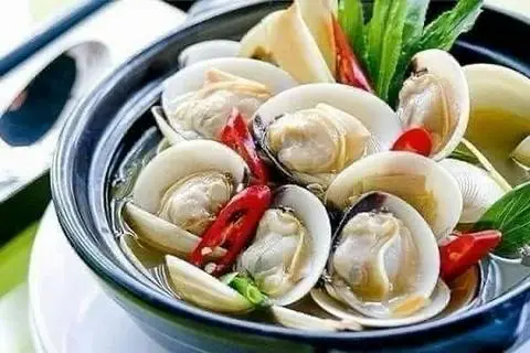 Hình ảnh nghêu hấp xả