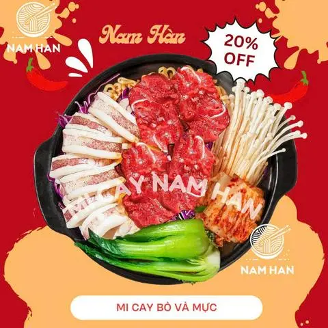 Hình ảnh Mì cay bò mực