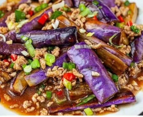Hình ảnh cà tím xào thịt băm (KHÔNG CƠM)