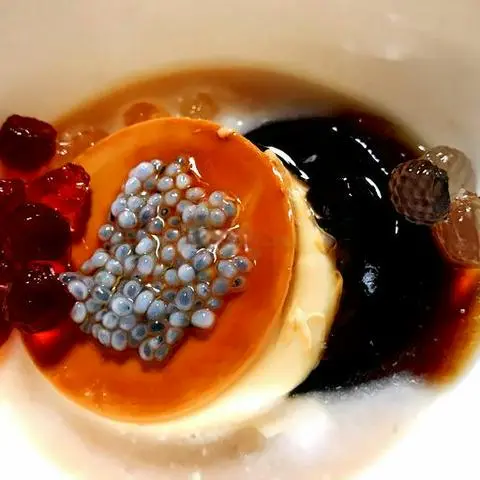 Hình ảnh Chè rau câu cafe bánh flan