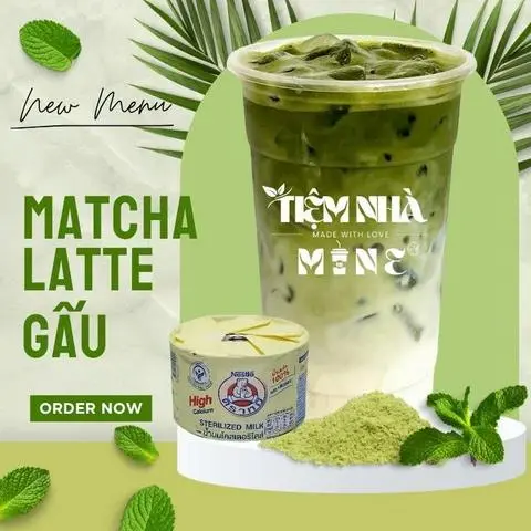 Hình ảnh Matcha Latte Gấu
