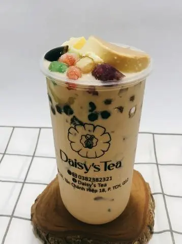 Hình ảnh Trà sữa full topping - flan