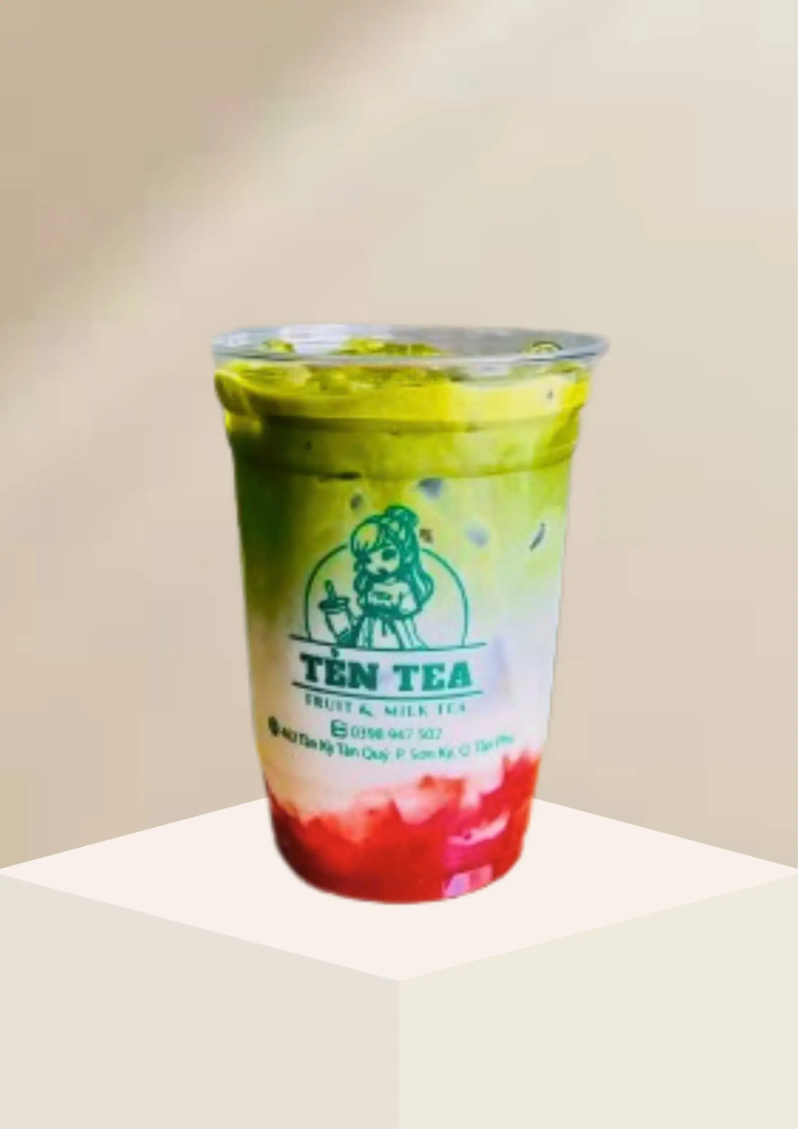 Hình ảnh Matcha Latte dâu