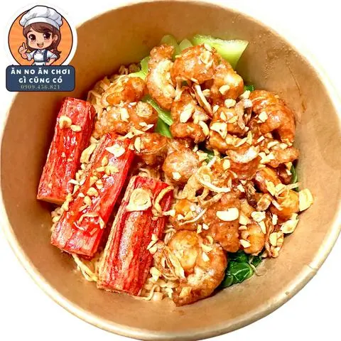 Hình ảnh Mì Trộn Tóp Mỡ Chiên Giòn + Thanh Cua