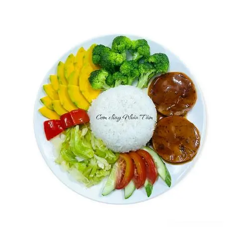 Hình ảnh Cơm chả nấm kho tiêu chay