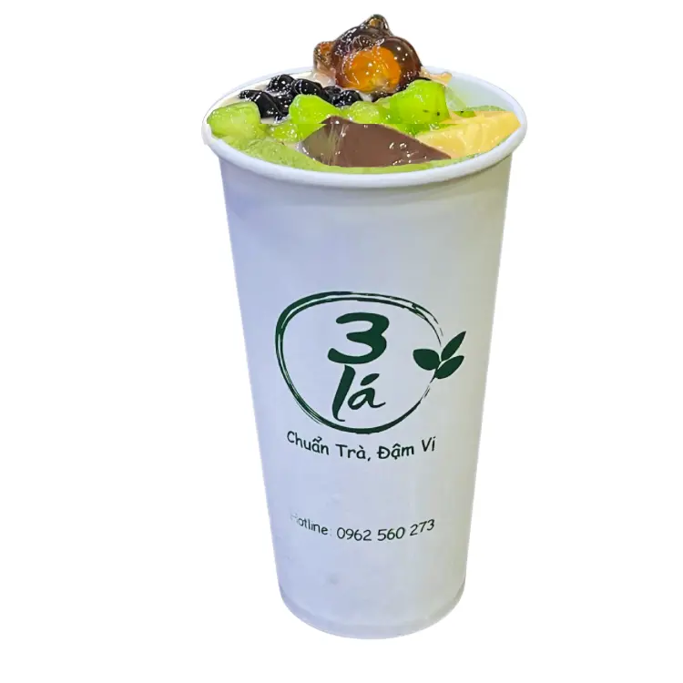 Hình ảnh Trà Sữa Thái Xanh Đặc Biệt Full Topping 10 Loại Thạch