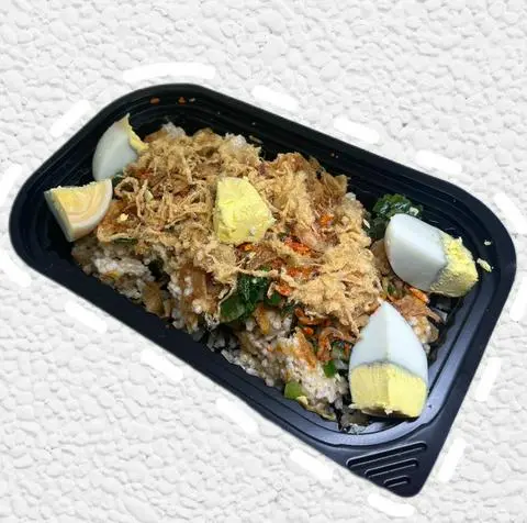 Hình ảnh Cơm Cháy Chà Bông Kèm Sốt Mắm Mỡ Hành Tép Hành Phi + Trứng
