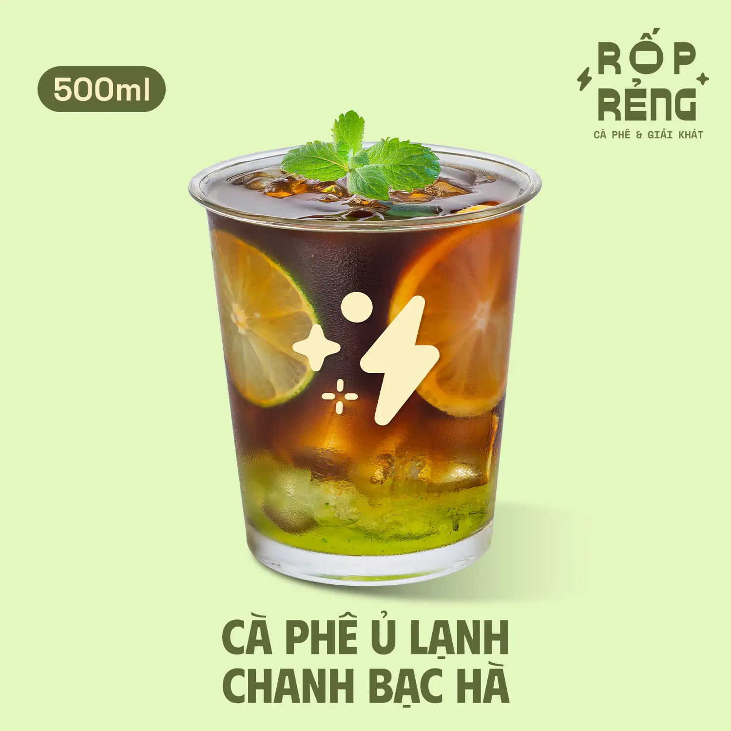 Hình ảnh CÀ PHÊ Ủ LẠNH VỊ CHANH BẠC HÀ
