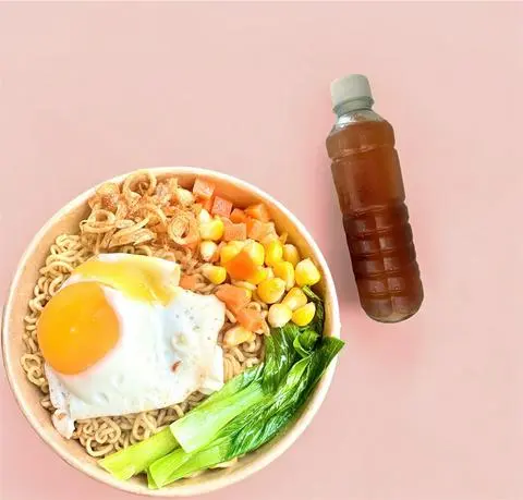 Hình ảnh Cb Mì trứng + Nước sâm