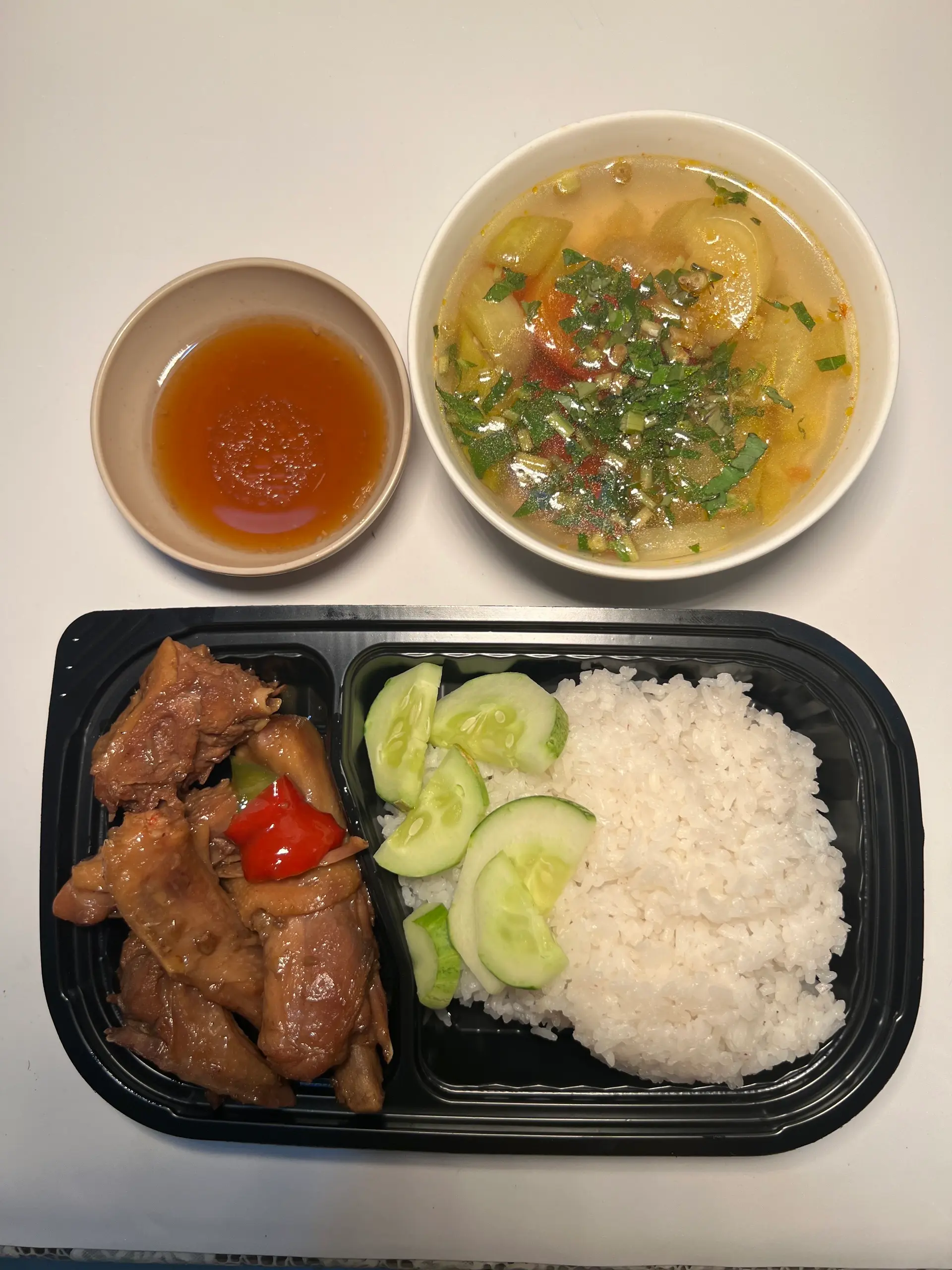 Hình ảnh Combo Cơm Thịt Ram + Canh Khổ Qua 