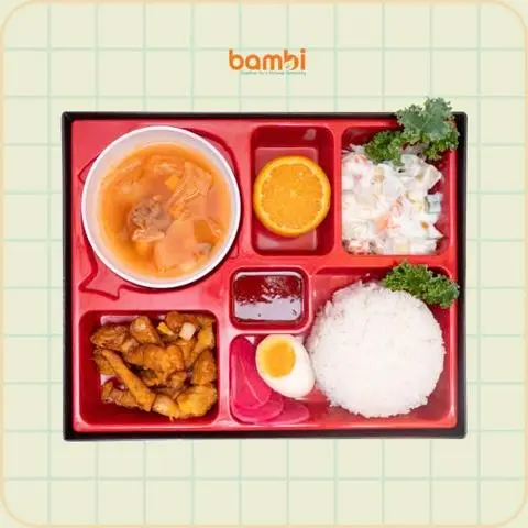 Hình ảnh Cơm Bento Thịt Heo Nướng Xốt Bơ Cay