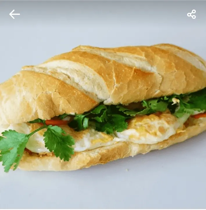 Hình ảnh bánh mì Ốp La 2 Trứng