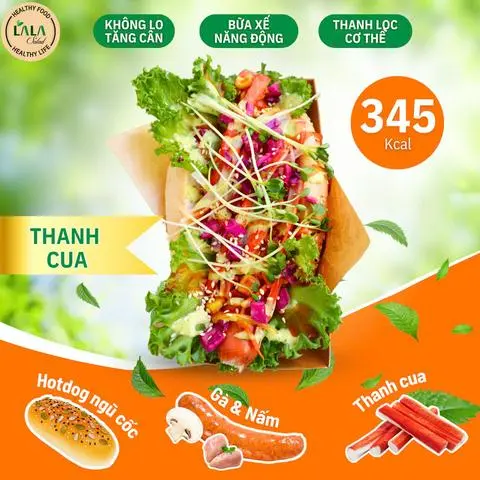 Hình ảnh Hotdog Gà Nấm Healthy & Thanh Cua