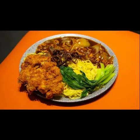 Hình ảnh Jajangmen đùi gà quay - Mì ramen tương đen đùi gà