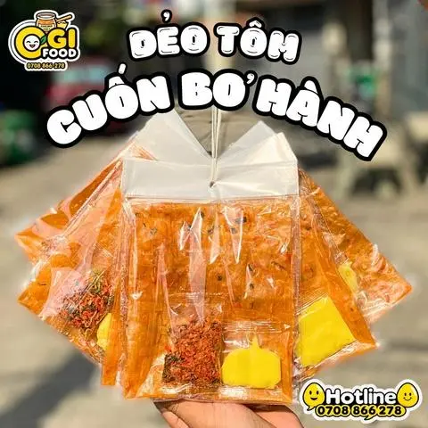 Hình ảnh Bánh Tráng Dẻo Cuốn Bơ Muối Hành