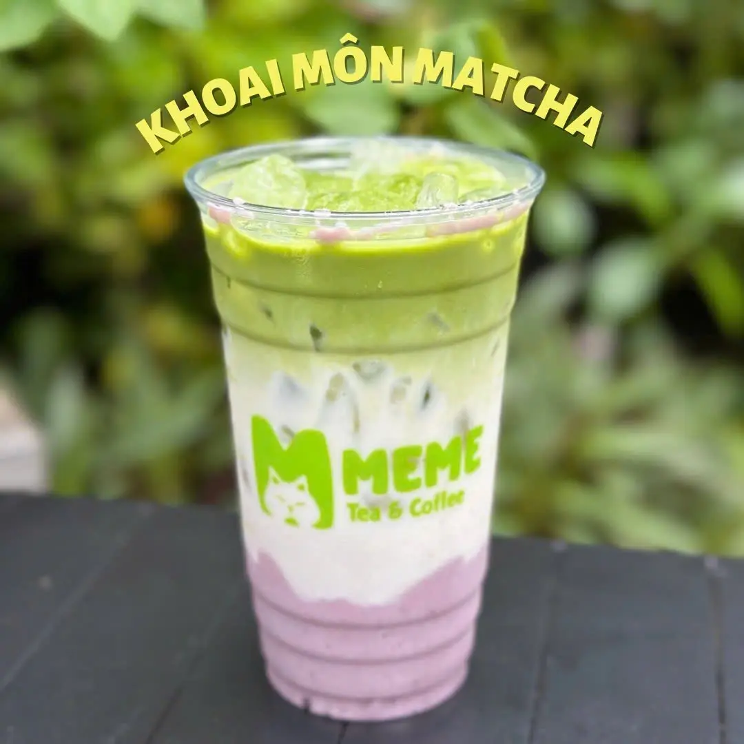 Hình ảnh Khoai môn latte mix matcha