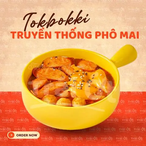 Hình ảnh Tokbokki Truyền Thống Phô Mai