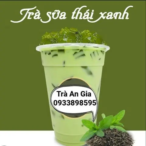 Hình ảnh Trà sữa thái xanh  Trân Châu hoặc thạch thái xanh