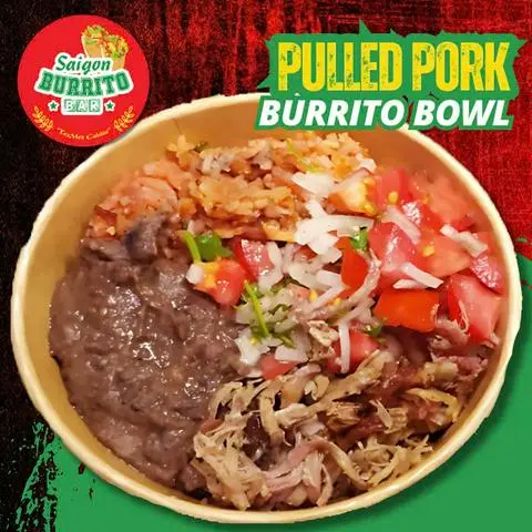 Hình ảnh Burrito Tô Heo Xông Khói Xé | Smoked & Pulled Pork Burrito Bowl