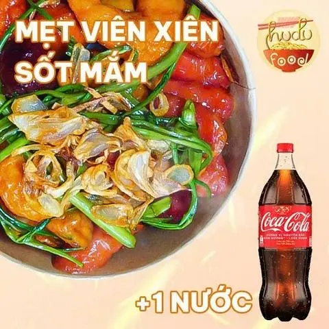 Hình ảnh Mẹt viên xiên mắm + nước bất kì