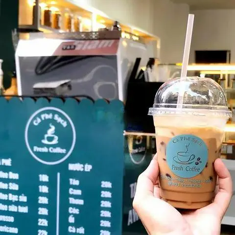 Hình ảnh Fresh coffee pha máy nguyên chất