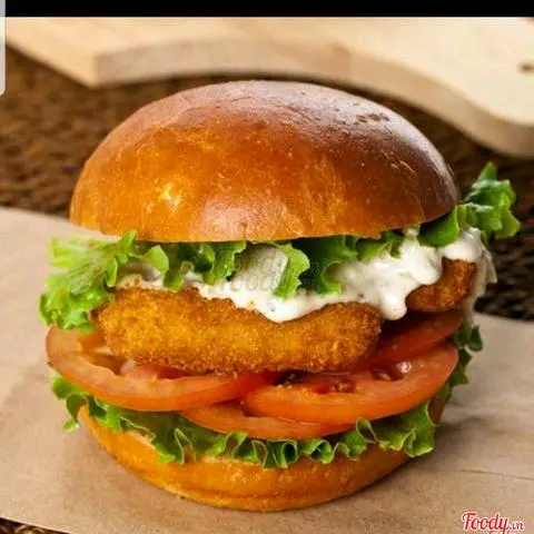 Hình ảnh Burger Gà Giòn Tôm