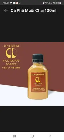 Hình ảnh Cà phê muối chai 100ml