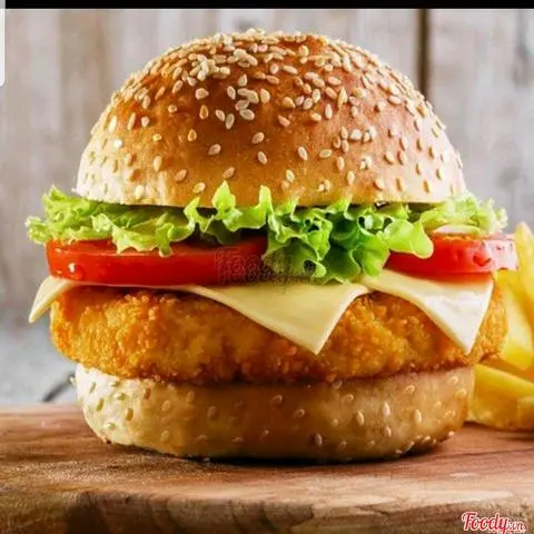 Hình ảnh BURGER GÀ GIÒN PHÔ MAI