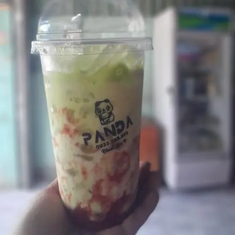 Hình ảnh Matcha latte dâu trân châu kem