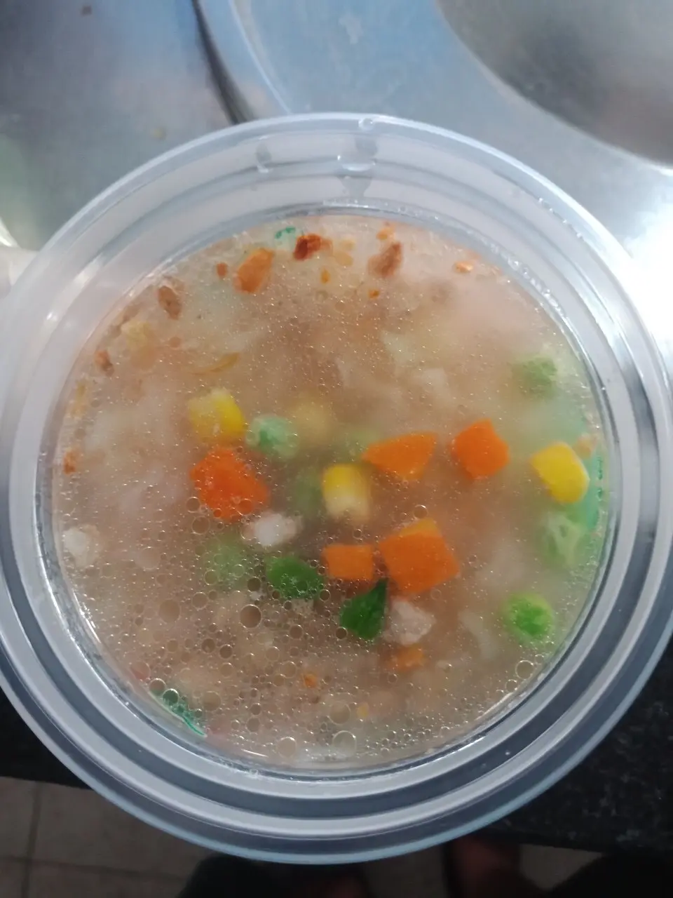 Hình ảnh nui ngôi sao rau củ thịt bằm