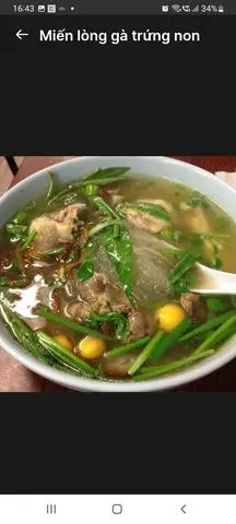 Hình ảnh miến lòng gà trứng non