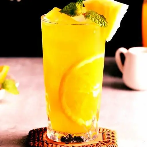 Hình ảnh Thơm - Cam ép - Ly lớn