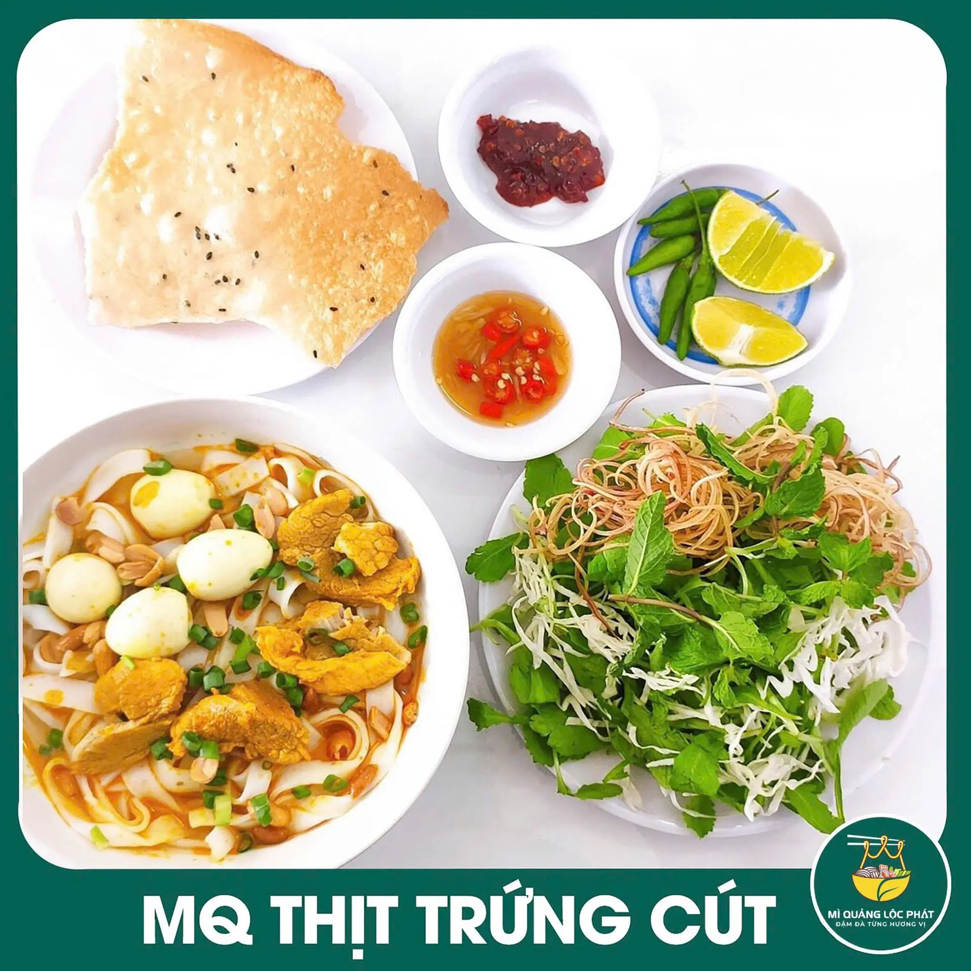 Hình ảnh 1 Mì Quảng Thịt, Trứng Cút + 1 Tắc xí muội