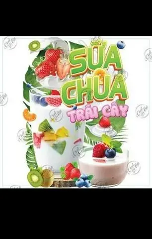 Hình ảnh sữa chua lắc Việt Quất