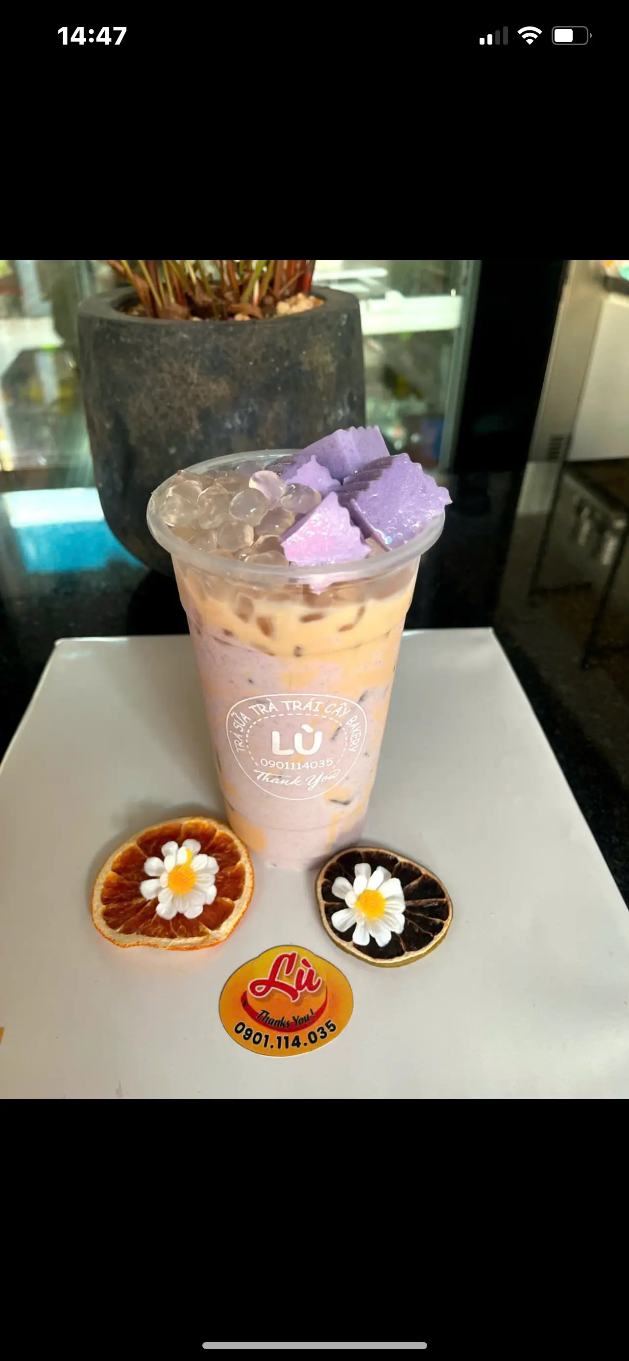 Hình ảnh Trà sữa sốt khoai môn tươi